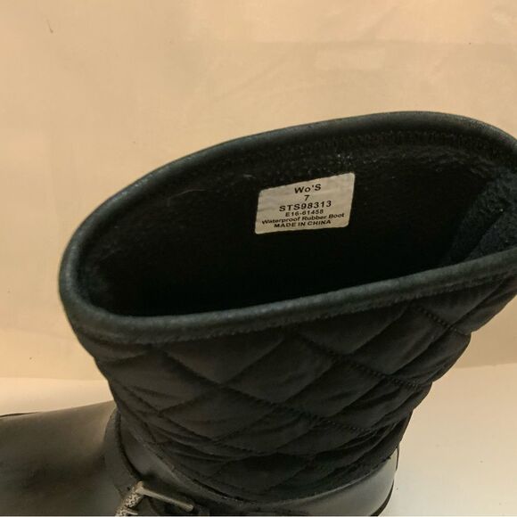 Sperry Top-Sider Women's Walker Fog Rain Duck Boot - Black - Size 7 STS98313 - Picture 3 of 9